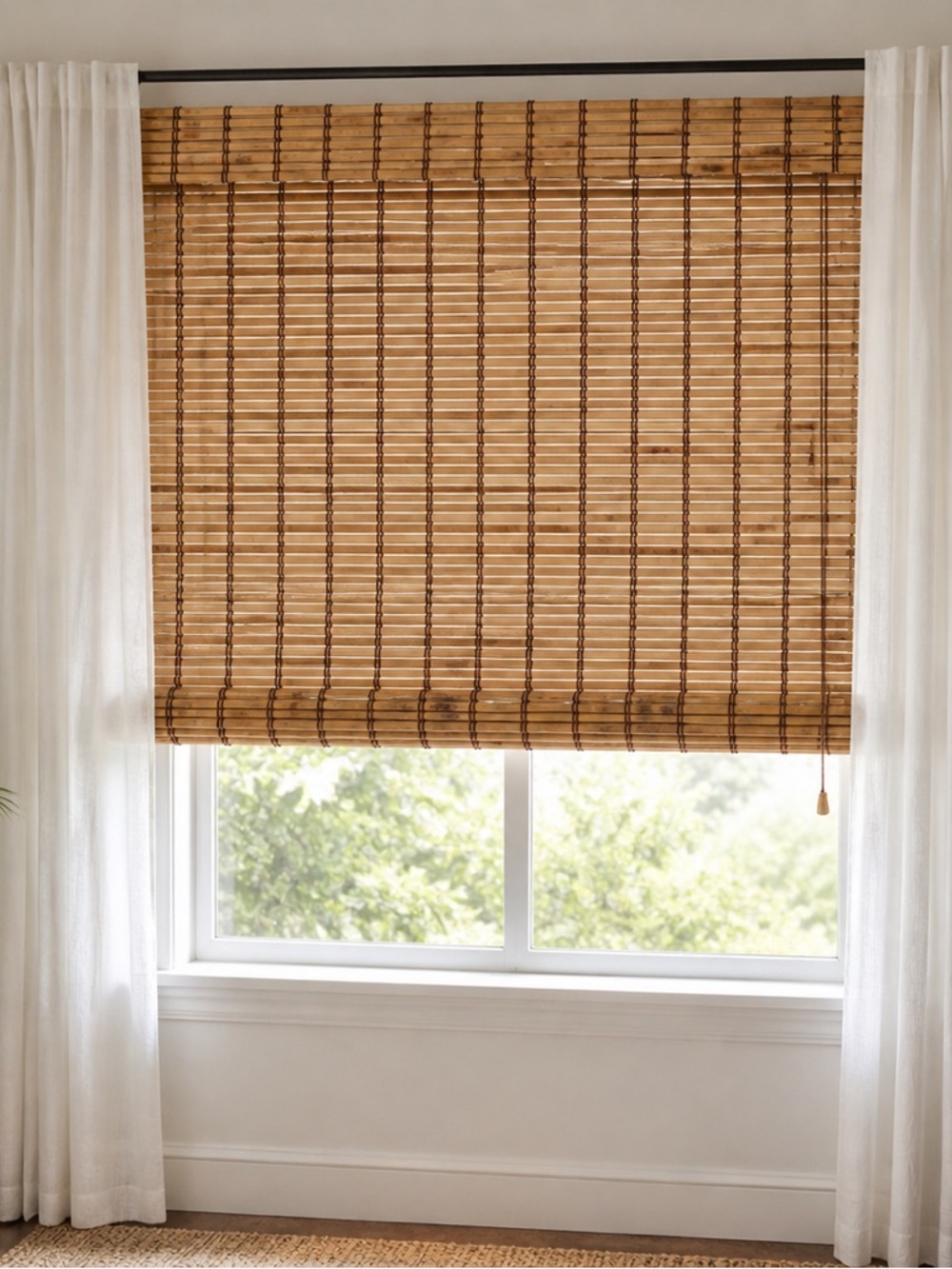 Levolor Pair Bamboo Roman Shades